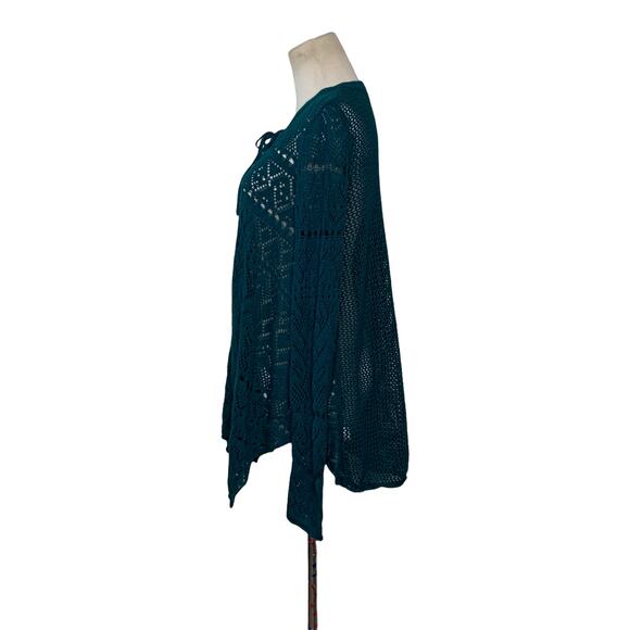 John Paul Richard green long sleeves tunic sweater size M - Picture 6 of 12